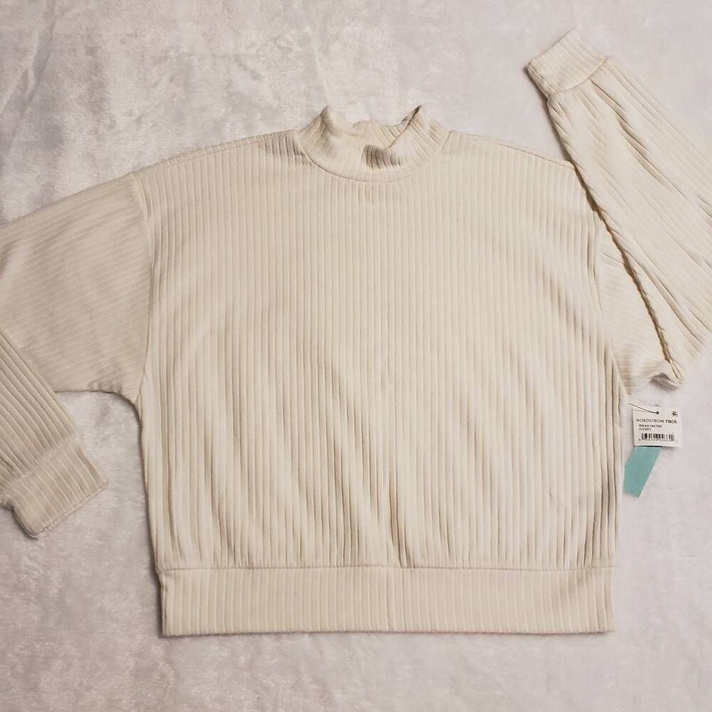 Abound Womens Ribbed Long Sleeve Pullover
